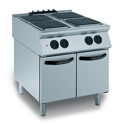 电热四头平头炉连下柜